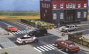 Busch Flexible Paved Parking Lot, Self Adhesive HO Scale Model Railroad Road Accessory #9713