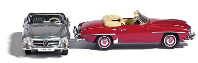 Busch 1955 Mercedes-Benz 190 SL Convertible Various Colors HO Scale Model Railroad Vehicle #9838893