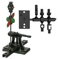 Caboose Operating Ground Throw High Level Switch Stand .190'' Travel Rigid w/Lantern and Targets HO-Scale