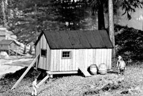Campbell Portable Bunkhouse ''A'' HO Scale Model Railroad Building Kit #230