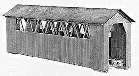 Campbell Covered Bridge HO Scale Model Railroad Bridge Kit #306 Campbell Covered Bridge HO Scale Model Railroad Bridge Kit #306