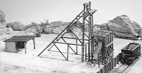 Campbell Mine Head Frame HO Scale Model Railroad Building Kit #352 Campbell Mine Head Frame HO Scale Model Railroad Building Kit #352