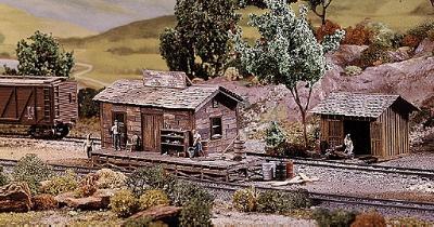 Campbell Supply Shed & Single Handcar House HO Scale Model Railroad Building Kit #370