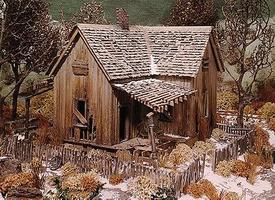 Campbell Abandoned House Kit HO Scale Model Railroad Building #393