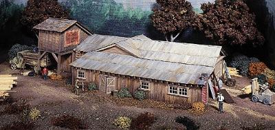 Campbell Saez Sash & Door Mill House & Loft HO Scale Model Railroad Building Kit #416