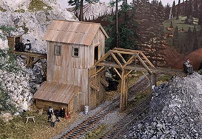 Campbell Idaho Springs Mine HO Scale Model Railroad Building Kit #433