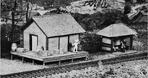 Campbell Freight House & Passenger Station HO Scale Model Railroad Building Kit #442