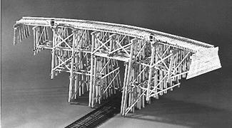 Campbell High Curved Trestle Kit N Scale Model Railroad Trestle Kit #754