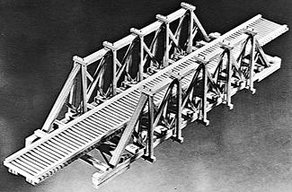 Campbell 70 Thru Timber Bridge HO Scale Model Railroad Bridge Kit #762