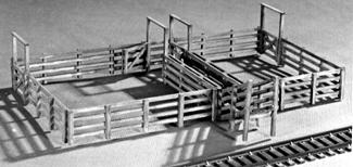 Campbell Cattle Loading Pens HO Scale Model Railroad Building Kit #781