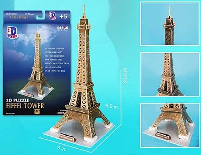 Cubic Eiffel Tower (Paris, France) (37pcs) 3D Jigsaw Puzzle #44