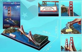 Cubic Golden Gate Bridge (San Francisco, USA) (20pcs) 3D Jigsaw Puzzle #78 Cubic Golden Gate Bridge (San Francisco, USA) (20pcs) 3D Jigsaw Puzzle #78