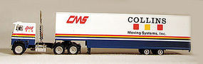 Con-Cor Tractor Trailer moving van Collins Moving Systems HO Scale Model Railroad Vehicle #1021 Con-Cor Tractor Trailer moving van Collins Moving Systems HO Scale Model Railroad Vehicle #1021
