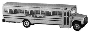 Con-Cor Unified School District #2 Yellow Bus Model Railroad Vehicle HO Scale #1037