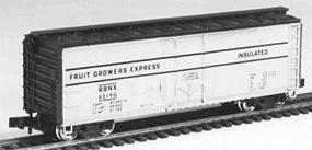 Con-Cor 40' Steel Reefer Fruit Growers Express N Scale Model Train Freight Car #105102 Con-Cor 40' Steel Reefer Fruit Growers Express N Scale Model Train Freight Car #105102