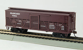 Con-Cor OT Cattle Car Seaboard HO Scale Model Train Freight Car #1052039
