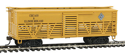 Con-Cor OT Cattle Car Chicago & Illinois Midland HO Scale Model Train Freight Car #1052094