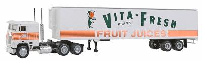 Con-Cor Semi Truck with 48 Vita Fresh Fruit Juice HO Scale Model Railroad Vehicle #1069