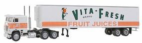 Con-Cor Semi Truck with 48' Vita Fresh Fruit Juice HO Scale Model Railroad Vehicle #1069 Con-Cor Semi Truck with 48' Vita Fresh Fruit Juice HO Scale Model Railroad Vehicle #1069