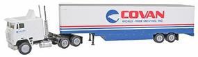 Con-Cor Semi Truck with 48' Trailer Covan HO Scale Model Railroad Vehicle #1076 Con-Cor Semi Truck with 48' Trailer Covan HO Scale Model Railroad Vehicle #1076