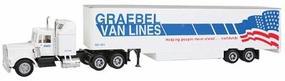 Con-Cor 48' Trailer Graebel Moving Company HO Scale Model Railroad Vehicle #1098 Con-Cor 48' Trailer Graebel Moving Company HO Scale Model Railroad Vehicle #1098