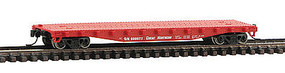 Con-Cor 50' Flatcar with Stakes Great Northern N Scale Model Train Freight Car #14096 Con-Cor 50' Flatcar with Stakes Great Northern N Scale Model Train Freight Car #14096