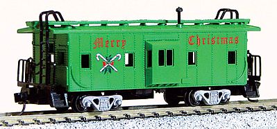 Con-Cor Bay Window Caboose Christmas N Scale Model Train Passenger Car #14127