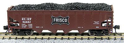 Con-Cor 75-Ton 4-Bay Open Hopper with Load St. Louis N Scale Model Train Freight Car #14484