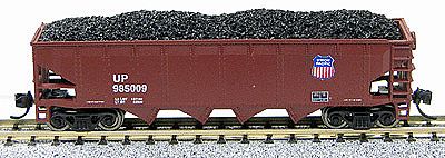 Con-Cor 75-Ton 4-Bay Open Hopper with Load Union Pacific N Scale Model Train Freight Car #14494