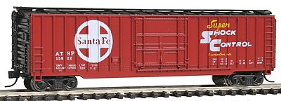 Con-Cor 50 Rib Box Car Santa Fe Shock Control N Scale Model Train Freight Car #147105