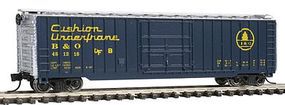 Con-Cor 50' Rib Box Car Baltimore & Ohio ''Cushion'' N Scale Model Train Freigt Car #147106 Con-Cor 50' Rib Box Car Baltimore & Ohio ''Cushion'' N Scale Model Train Freigt Car #147106