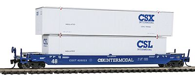 Con-Cor 125-Ton Husky Stack Intermodal Well Car CSX N Scale Model Train Freight Car #14723