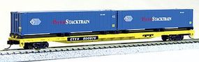 Con-Cor 89' Flatcar with Pacer Stacktrain Containers N Scale Model Train Freight Car #14881 Con-Cor 89' Flatcar with Pacer Stacktrain Containers N Scale Model Train Freight Car #14881