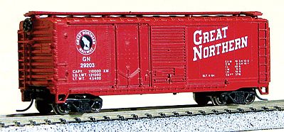 Con-Cor 40 Double Door Plywood Box Car Great Northern N Scale Model Train Freight Car #15062