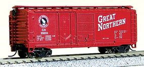 Con-Cor 40' Double Door Plywood Box Car Great Northern N Scale Model Train Freight Car #15062 Con-Cor 40' Double Door Plywood Box Car Great Northern N Scale Model Train Freight Car #15062