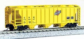 Con-Cor 40' Covered Hopper Chicago & North Western N Scale Model Train Freight Car #15092 Con-Cor 40' Covered Hopper Chicago & North Western N Scale Model Train Freight Car #15092