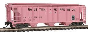 Con-Cor 40' PS-2 Pink Covered Hopper Ralston-Jefferson N Scale Model Train Freight Car #15124 Con-Cor 40' PS-2 Pink Covered Hopper Ralston-Jefferson N Scale Model Train Freight Car #15124