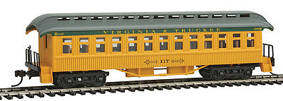 Con-Cor Open Platform Coach V&T #117 HO Scale Model Train Passenger Car #15606
