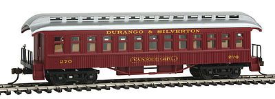 Con-Cor Open Platform Coach Durango & Silverton Yankee HO Scale Model Train Passenger Car #15624