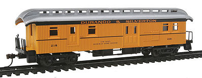 Con-Cor Open Platform Baggage D&S 2 HO Scale Model Train Passenger Car #15707