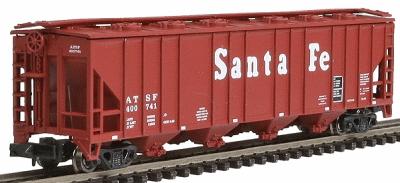 Con-Cor 52 4-Bay Covered Hopper Santa Fe N Scale Model Train Freight Car #1731