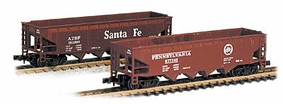 Con-Cor 75-Ton Four-Bay Hopper Atchison, Topeka & Santa Fe #2 N Scale Model Train Freight Car #175103
