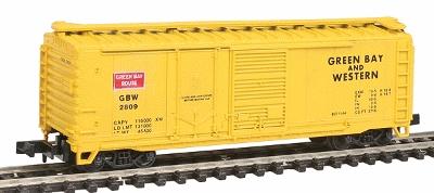 Con-Cor 40 Combination Door Box Car Green Bay & Western N Scale Model Train Freight Car #1757