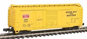 Con-Cor 40' Combination Door Box Car Green Bay & Western N Scale Model Train Freight Car #1757 Con-Cor 40' Combination Door Box Car Green Bay & Western N Scale Model Train Freight Car #1757