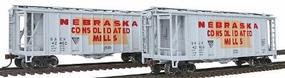 Con-Cor GATX Airslide Hopper 2-Pack Nebraska Consolidated Mills HO Scale Model Freight Car #197009 Con-Cor GATX Airslide Hopper 2-Pack Nebraska Consolidated Mills HO Scale Model Freight Car #197009