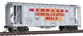 Con-Cor GATX Airslide Hopper Nebraska Consolidated Mills HO Scale Model Train Freight Car #197059 Con-Cor GATX Airslide Hopper Nebraska Consolidated Mills HO Scale Model Train Freight Car #197059