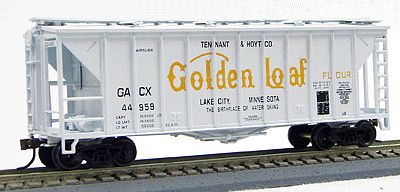 Con-Cor 40 Airslide(R) Single Bay Hopper Golden Loaf Flower HO Scale Model Freight Car #197067