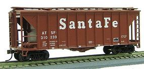 40' Airslide(R) Single-Bay Covered Hopper Santa Fe HO Scale Model Train Freight Car #197069