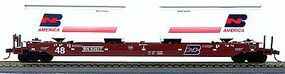 Con-Cor Gunderson Maxi III Husky Stack Burlington Northern #2 HO Scale Model Freight Car #198202 Con-Cor Gunderson Maxi III Husky Stack Burlington Northern #2 HO Scale Model Freight Car #198202