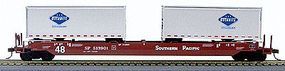 Con-Cor Gunderson Maxi III Husky Stack Southern Pacific #1 HO Scale Model Train Freight Car #198501 Con-Cor Gunderson Maxi III Husky Stack Southern Pacific #1 HO Scale Model Train Freight Car #198501